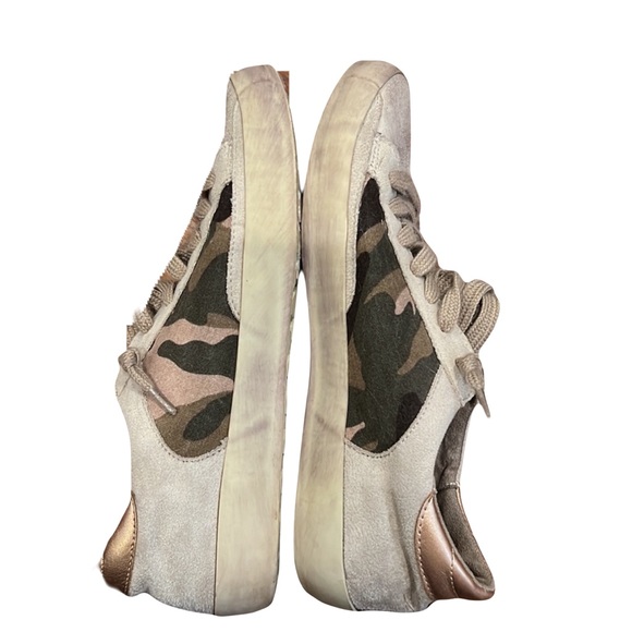 ShuShop Paula Camo Slip On Sneakers Distressed Star Excellent Condition - Picture 4 of 10